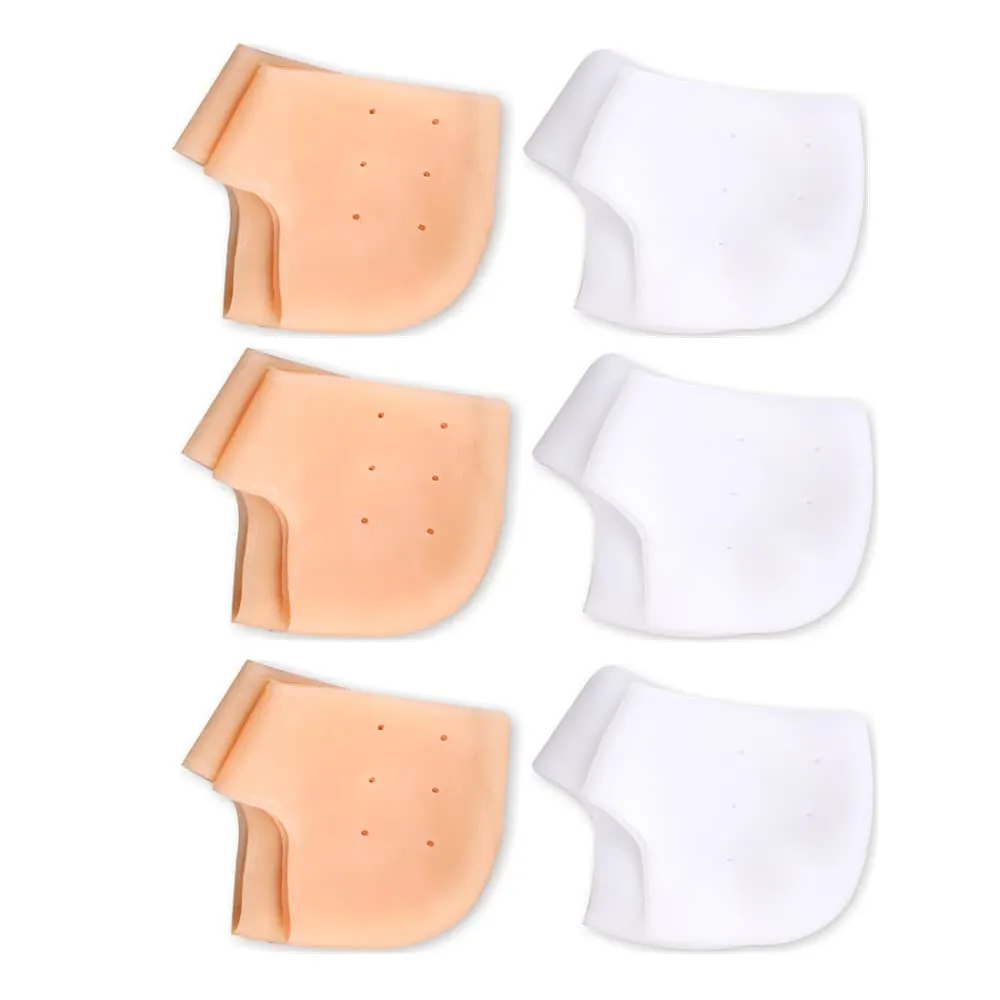 6 Pairs Gel Heel Covers Relieves Pain Heel Sleeves Moisturizing Heel Protectors Breathable Heel Cushions Prevent Dry Cracking