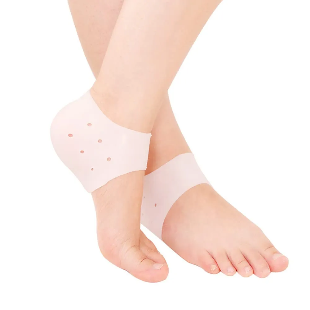6 Pairs Gel Heel Covers Relieves Pain Heel Sleeves Moisturizing Heel Protectors Breathable Heel Cushions Prevent Dry Cracking
