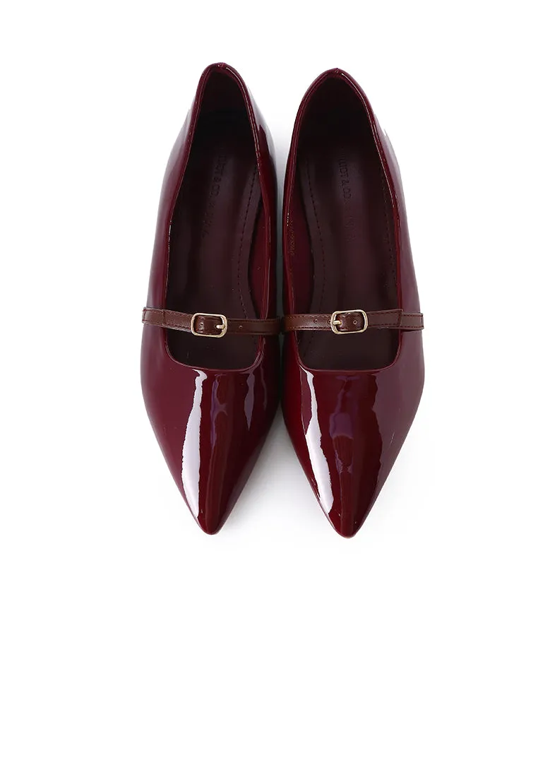 Aileen Patent Flats & Ballerina (Maroon)