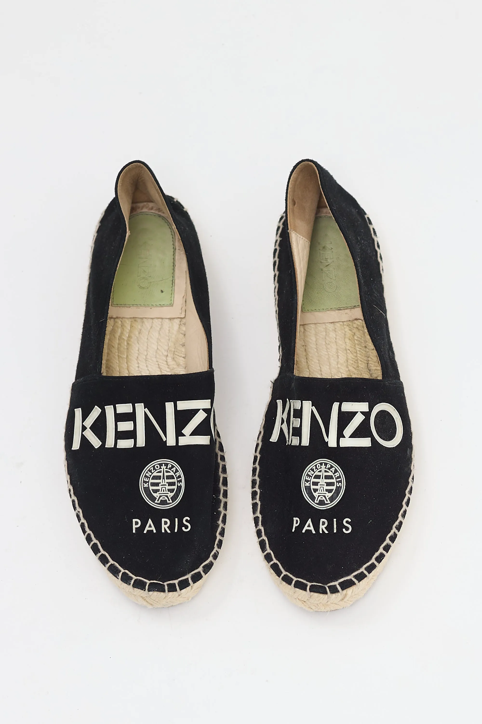 Black Suede Espadrille Flat