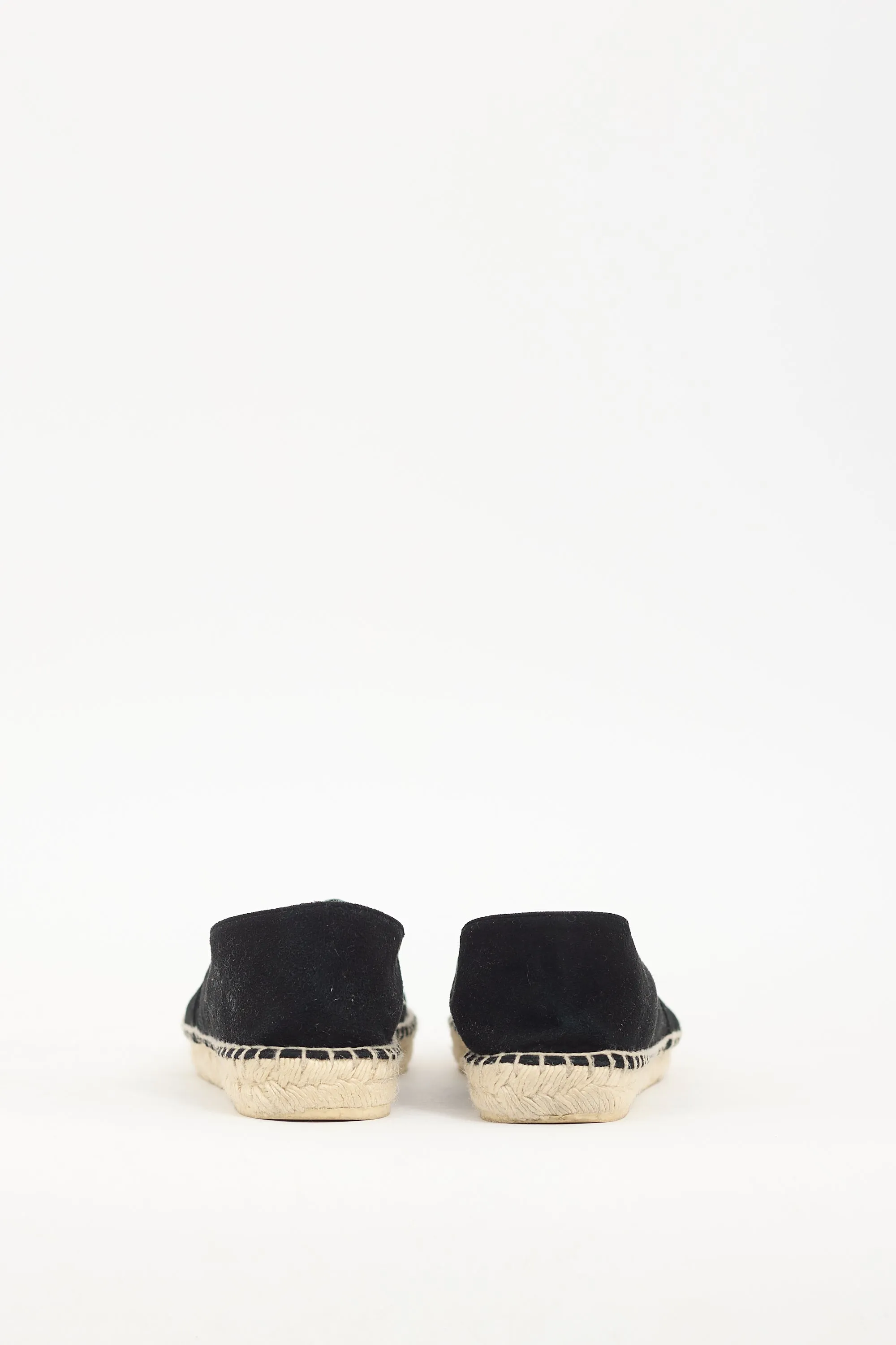 Black Suede Espadrille Flat