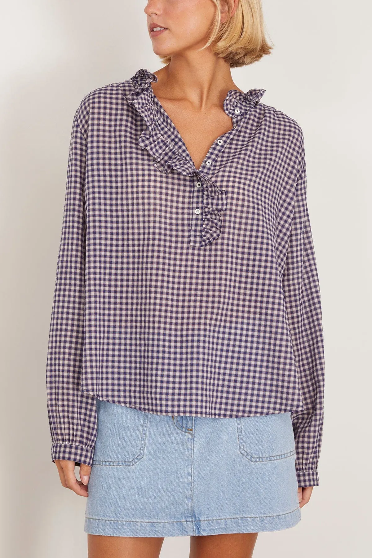 Caspian Top in Stone Blue