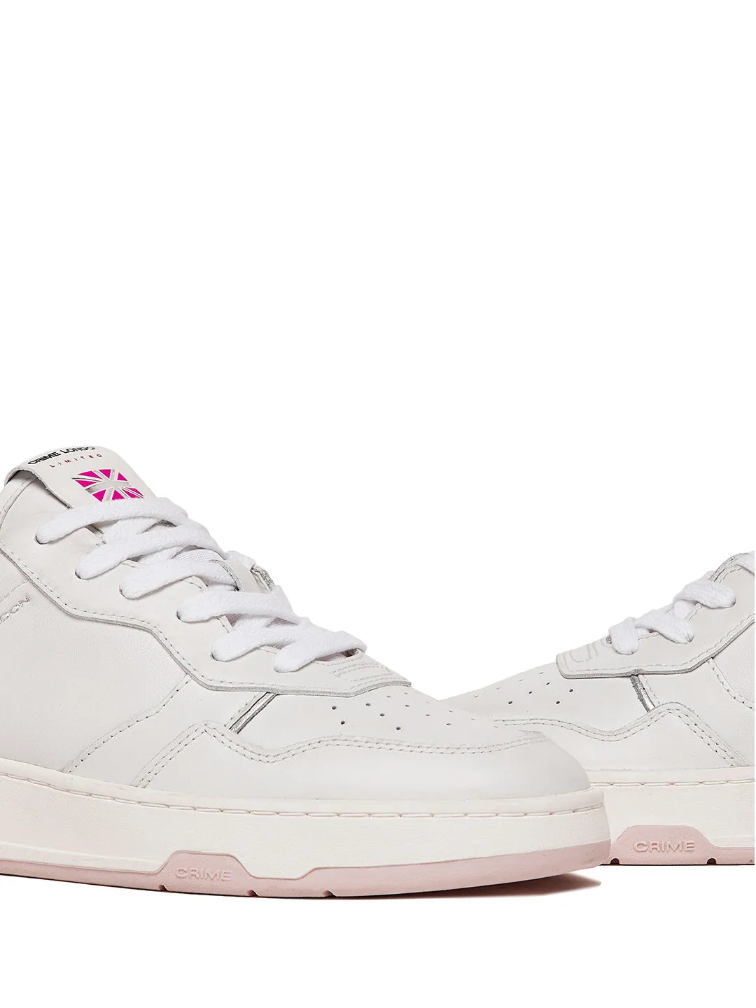 Crime Timeless Cherry On Top sneakers bianco con tab viola