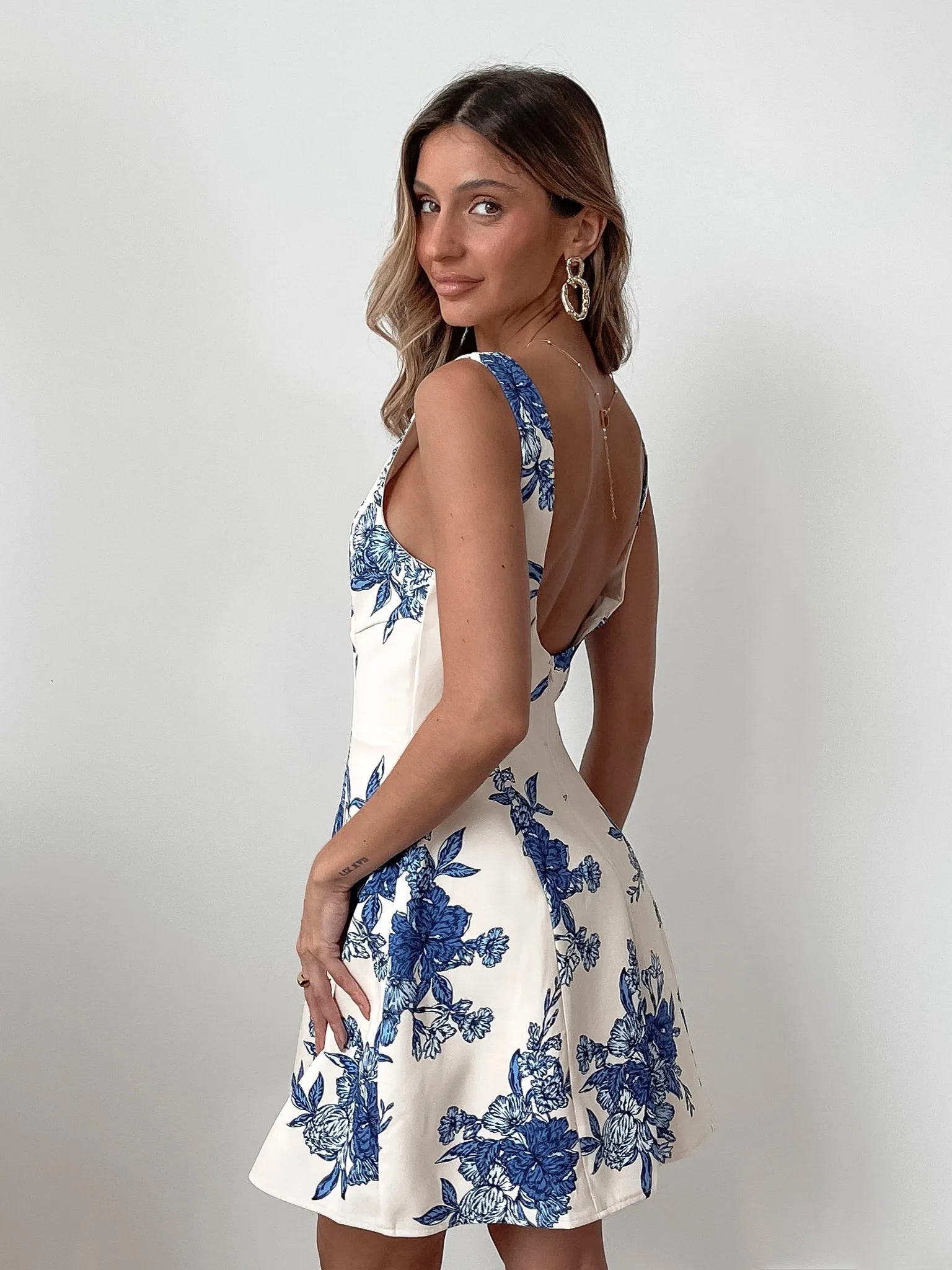 Deondra Dress - Blue Floral
