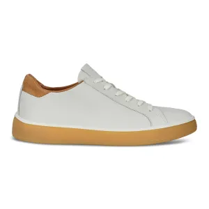 Ecco Men's Street Tray Sneakers- White/ Cashmere
