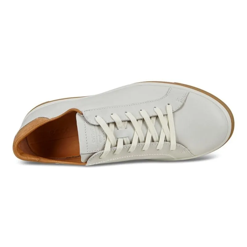 Ecco Men's Street Tray Sneakers- White/ Cashmere