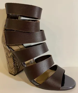 Multi Strap Brown Heeled Sandal | Chinese Laundry