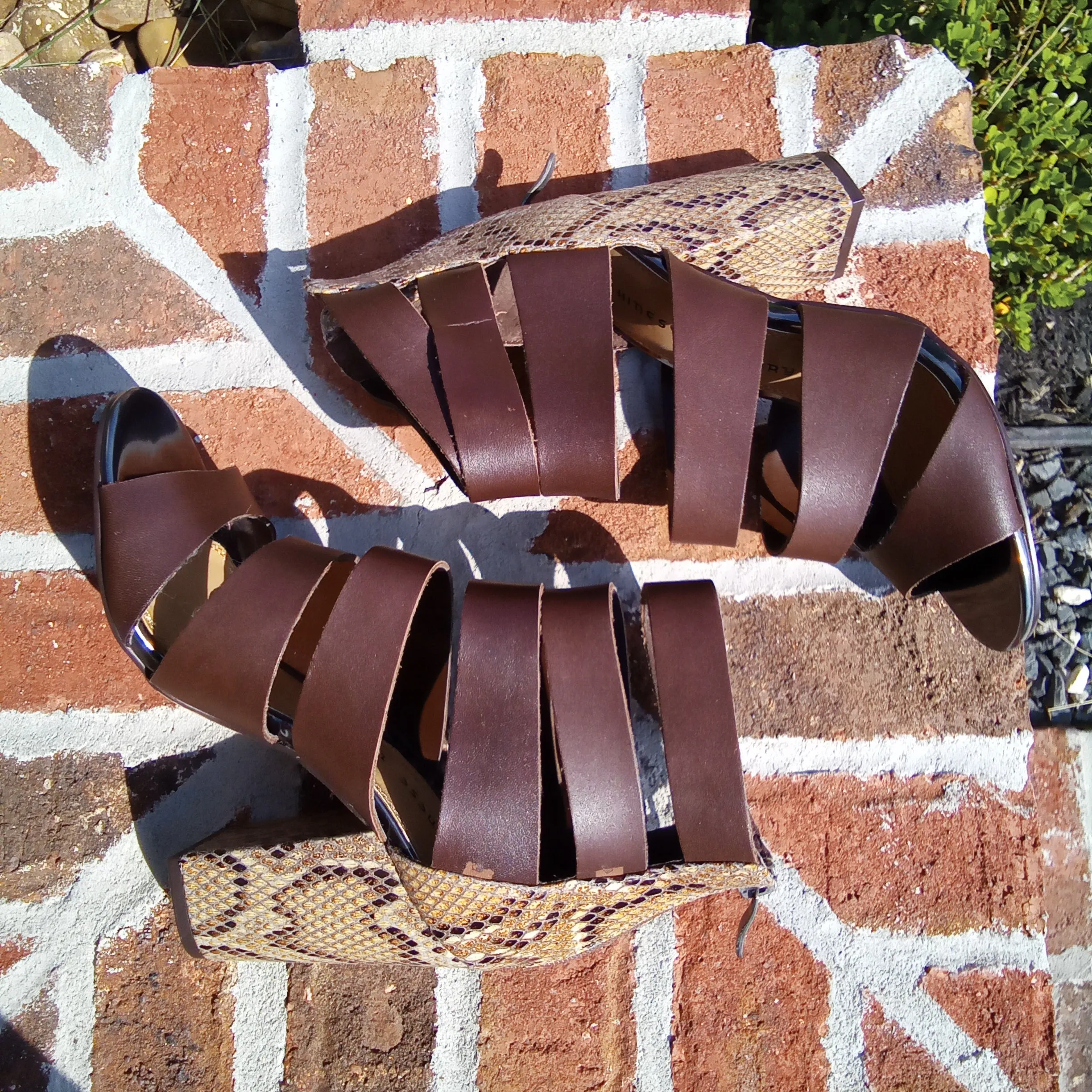 Multi Strap Brown Heeled Sandal | Chinese Laundry