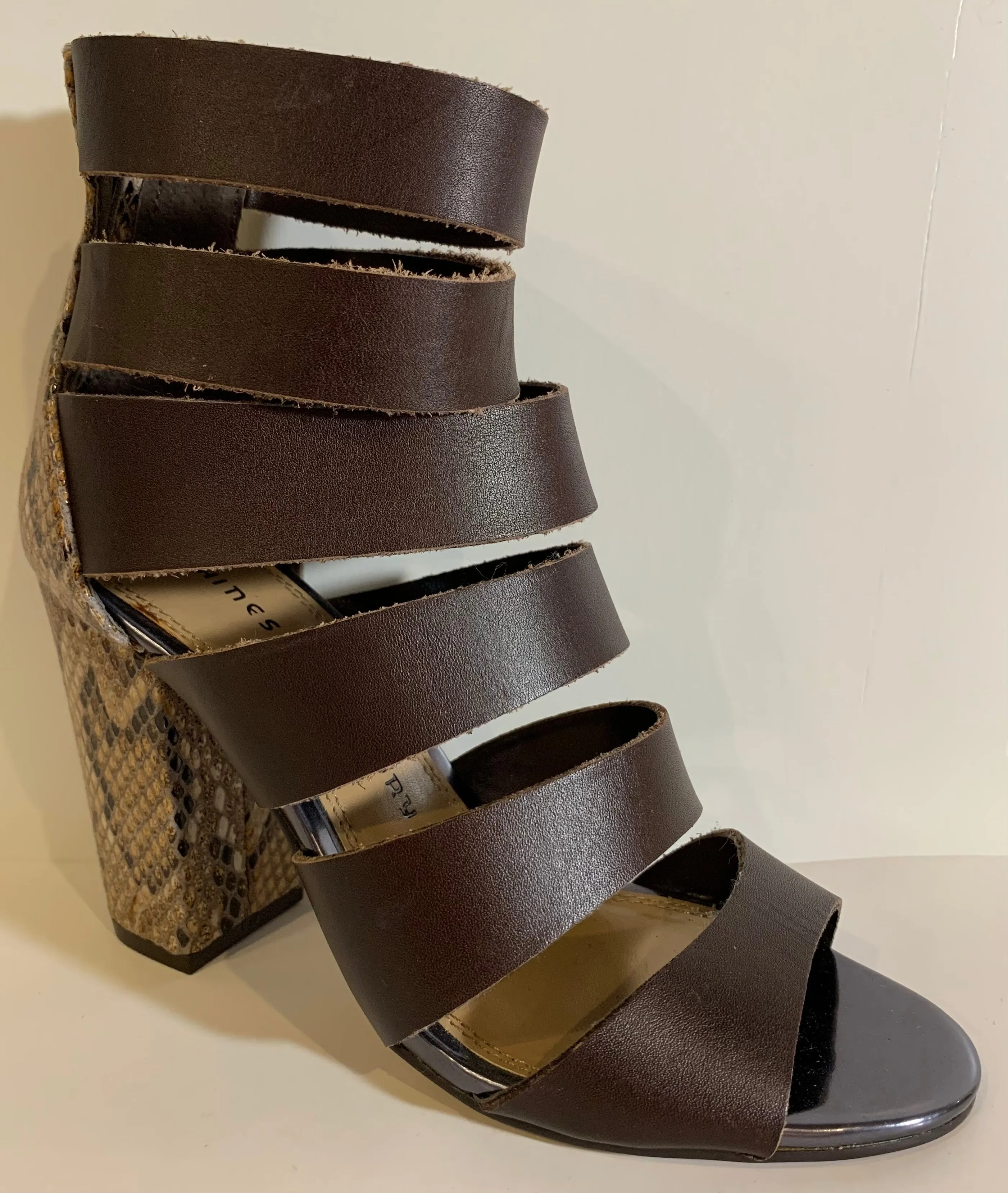 Multi Strap Brown Heeled Sandal | Chinese Laundry