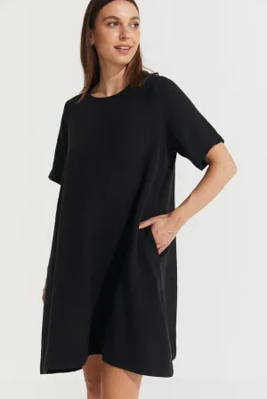 Nathalie French Linen Tshirt Style Dress