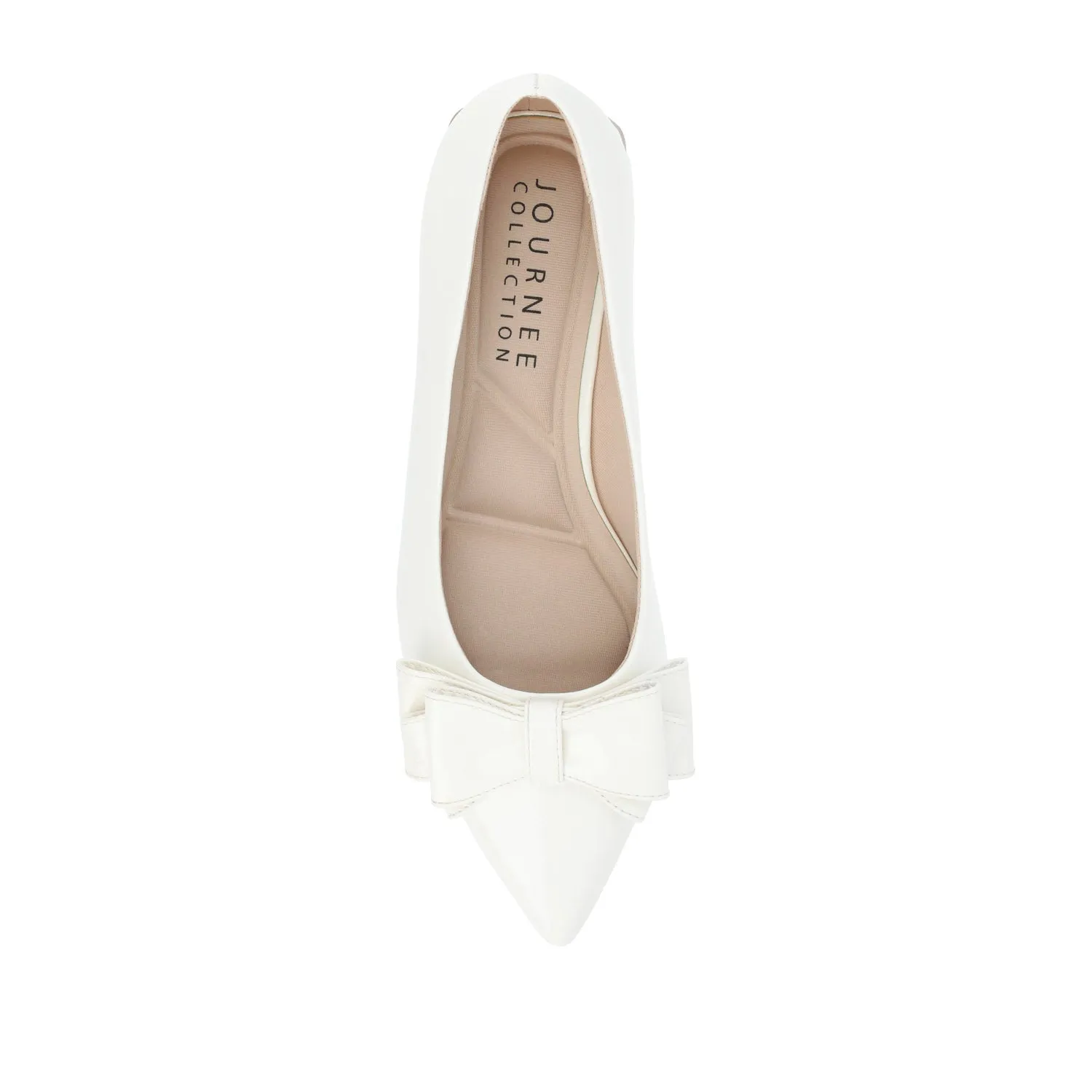 OPHELIA LOW BLOCK BALLET FLATS FAUX LEATHER