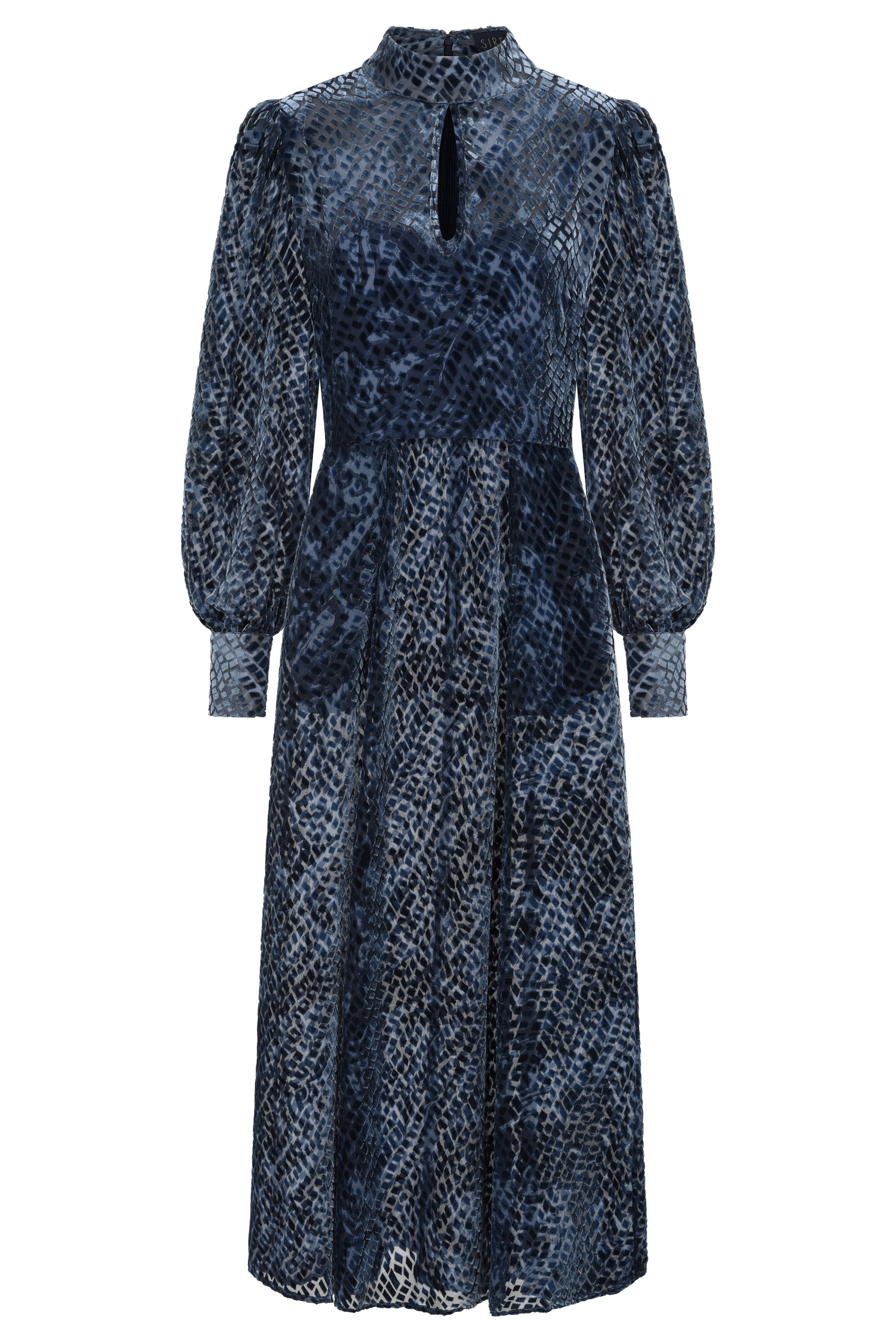 Paris Dress Navy Burnout