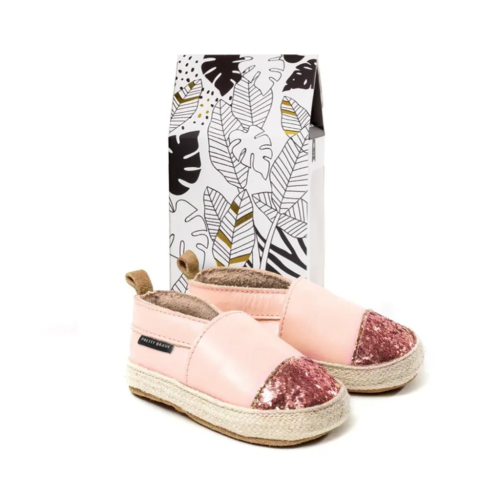 Pretty Brave Baby Espadrille Rose Glitter