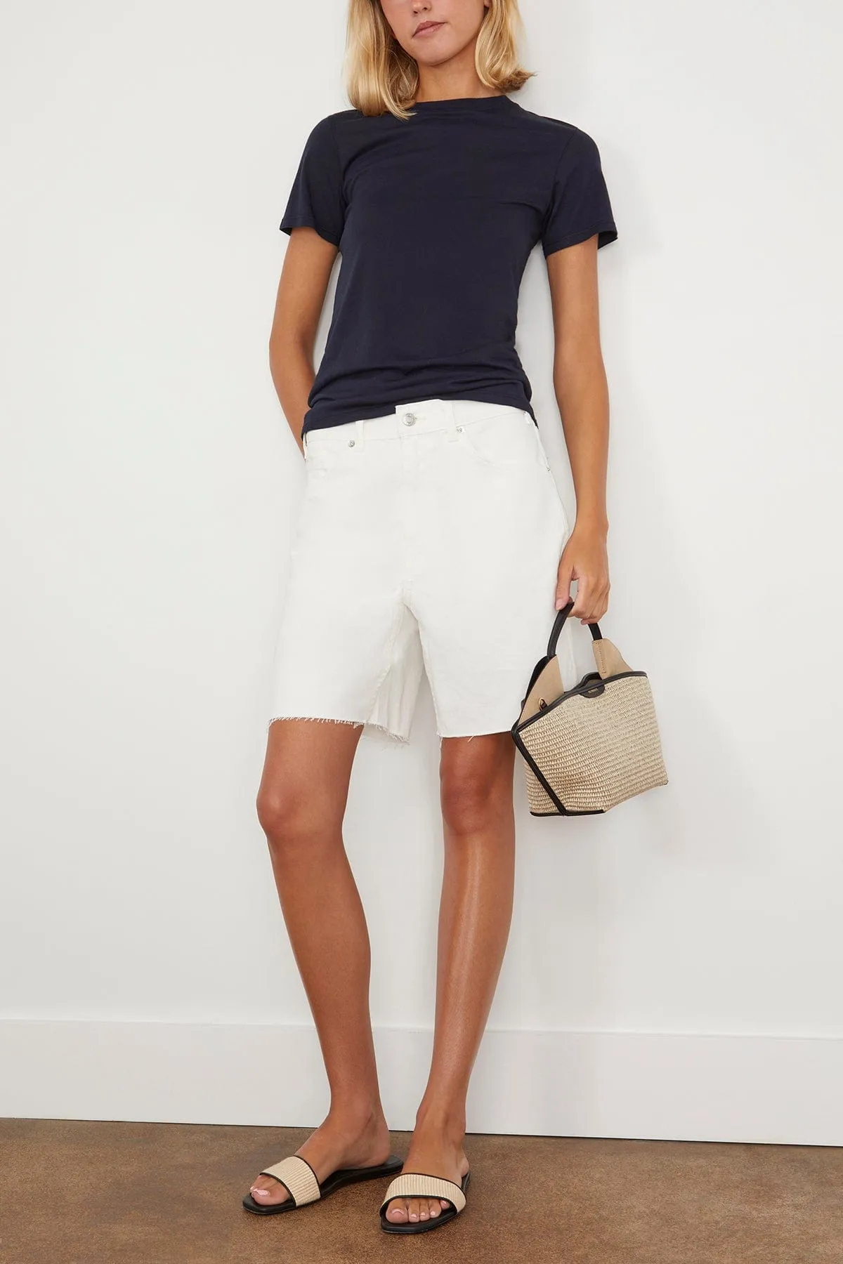 Russel Denim Short in Cream