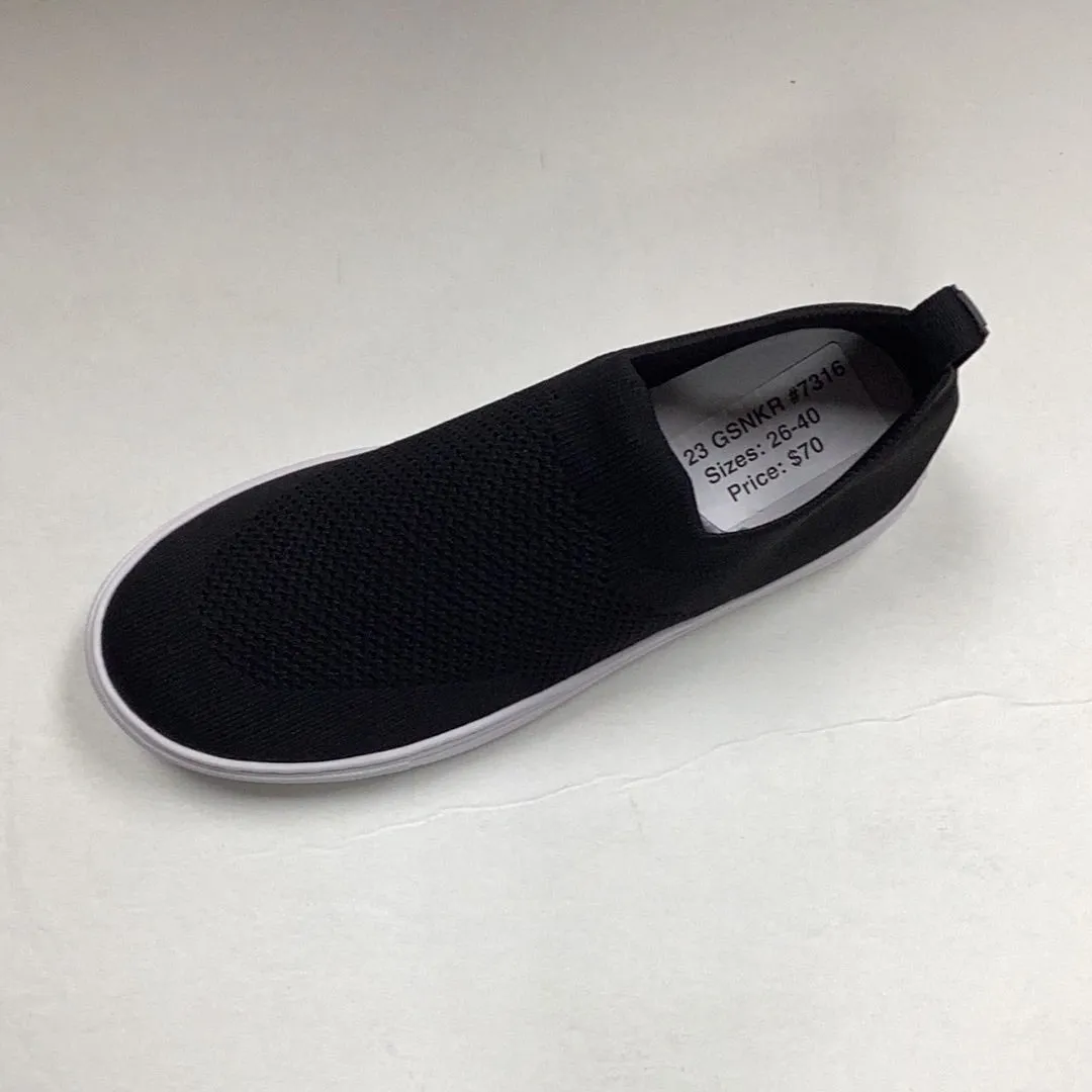 SALE SP23 Venettini Musca Black Knitted Sock Sneaker