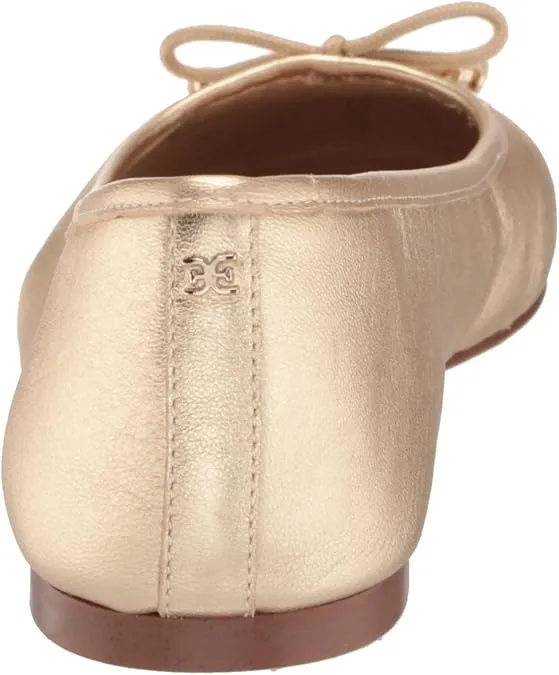 Sam Edelman Felicia Gold Leaf Slip On Rounded Toe Flexible Classic Ballet Flats