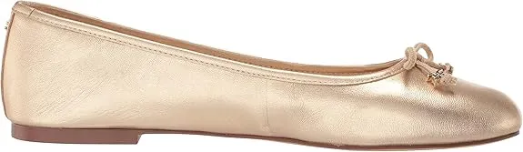 Sam Edelman Felicia Gold Leaf Slip On Rounded Toe Flexible Classic Ballet Flats