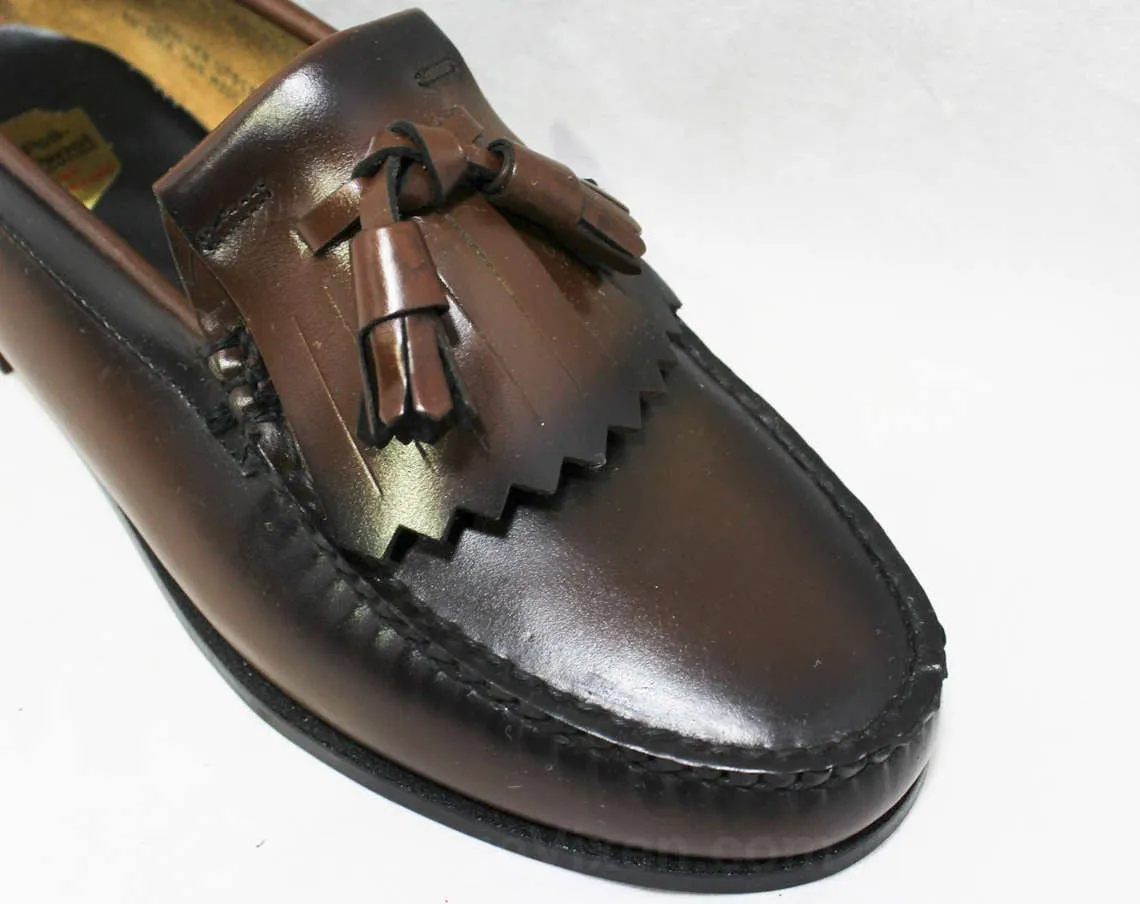 Size 3.5 Boys Shoes - Authentic 1950s Brown Leather Loafers - Child Size Boy's 3 1/2 D - Slip On 50's Shoe - 50s Deadstock in Box NIB